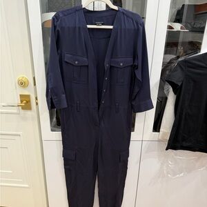 Theory Deep Blue Utility Jumpsuit